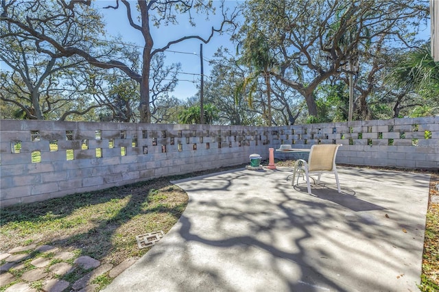 view of patio / terrace featuring a fenced backyard