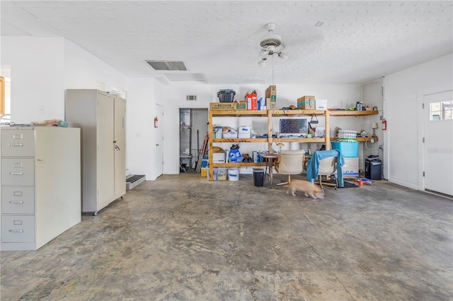 garage featuring visible vents