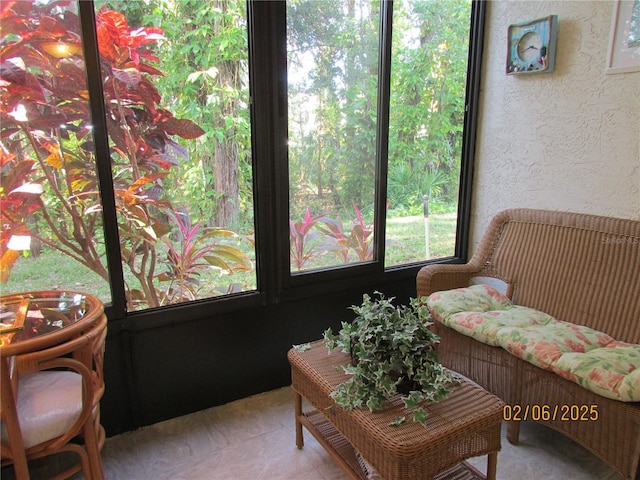 view of sunroom