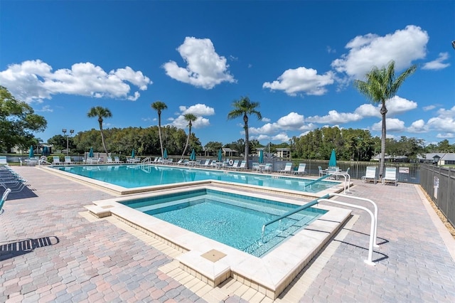 view of pool with a patio