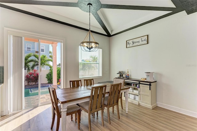 dining area featuring light wood-type flooring