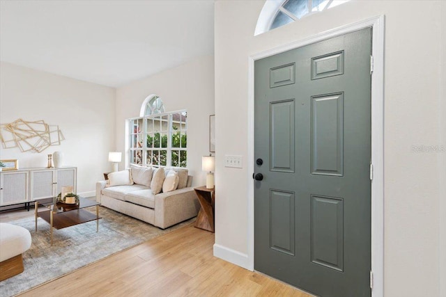 entryway featuring light hardwood / wood-style floors