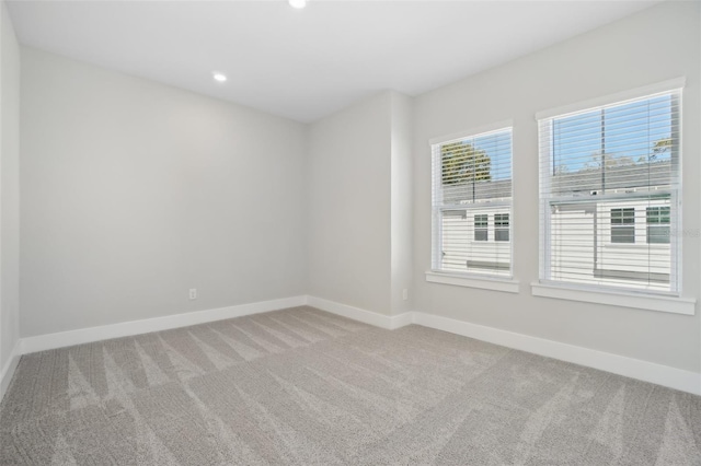 view of carpeted spare room