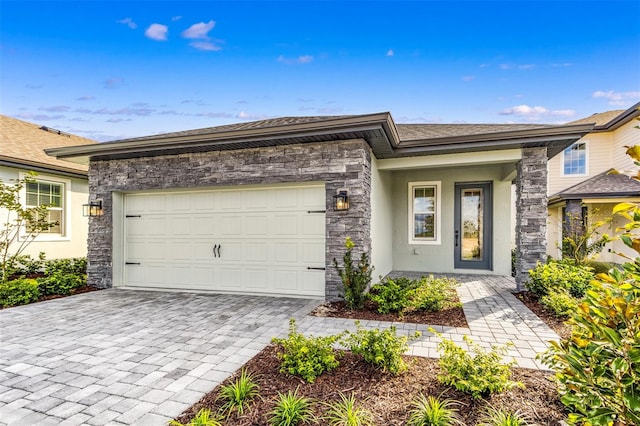 ranch-style house with a garage