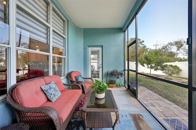 view of sunroom