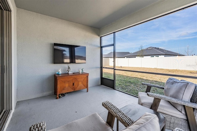 view of sunroom