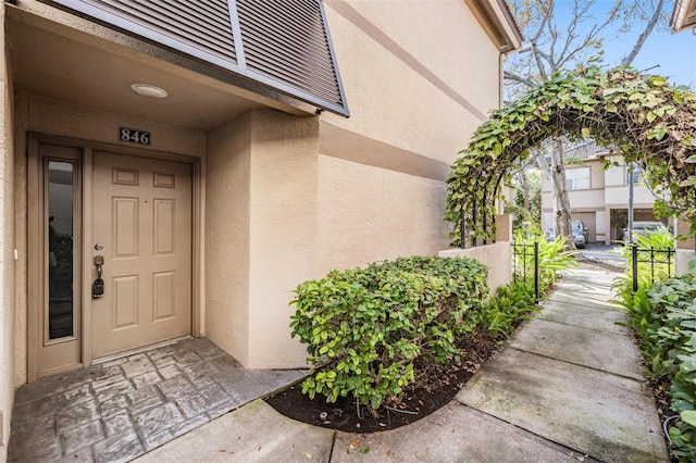 view of doorway to property