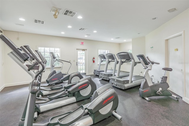 view of exercise room