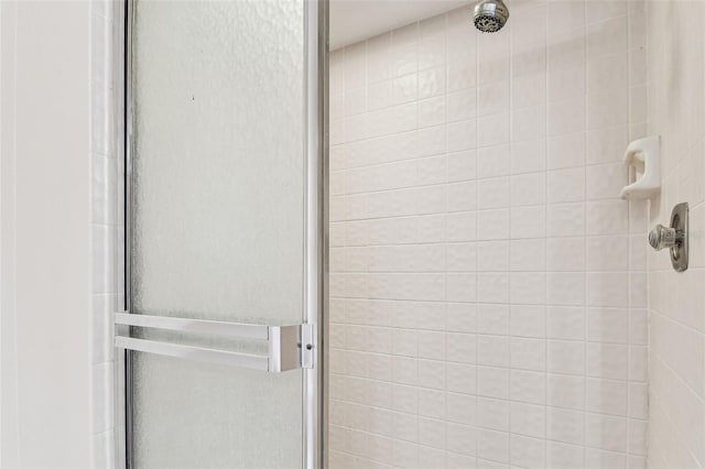 interior details with walk in shower