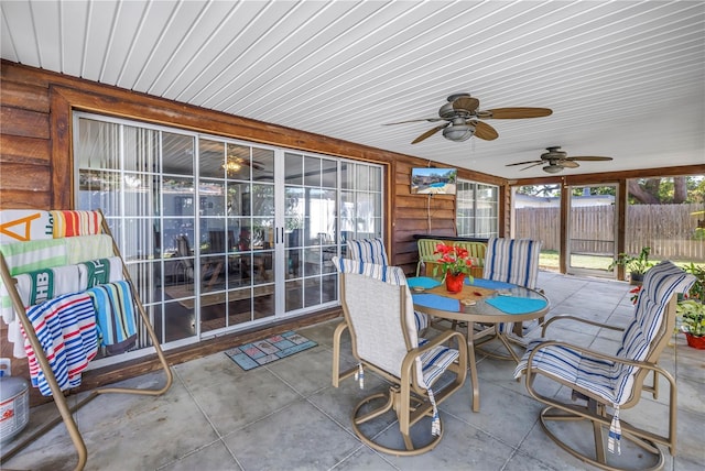 view of sunroom / solarium