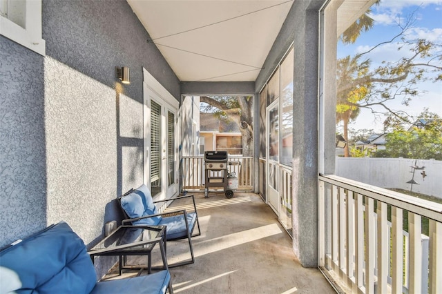 view of sunroom