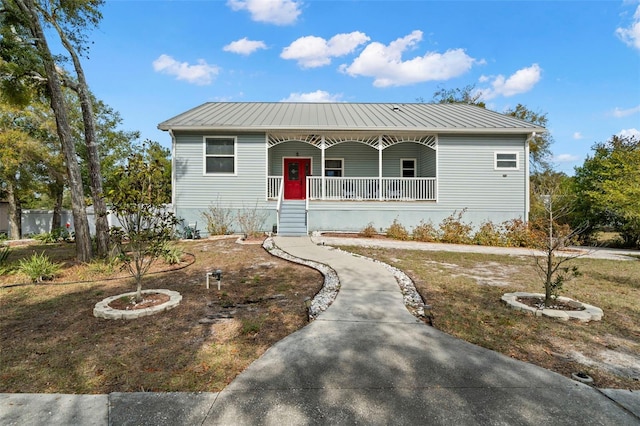 view of front of house with covered porch