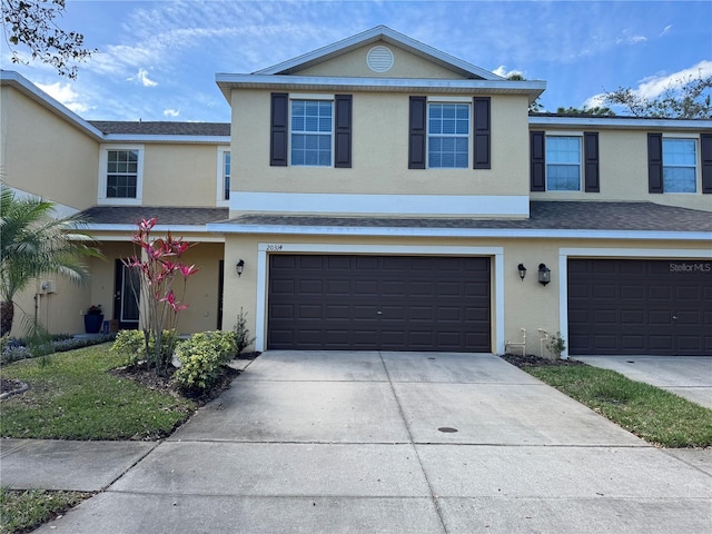 view of front property with a garage