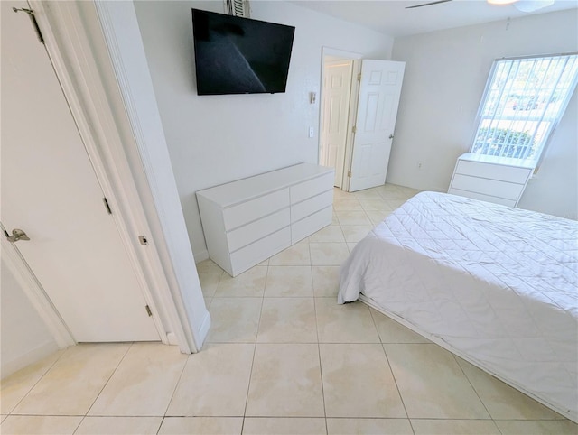 view of tiled bedroom