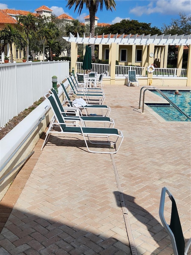 view of pool with a patio