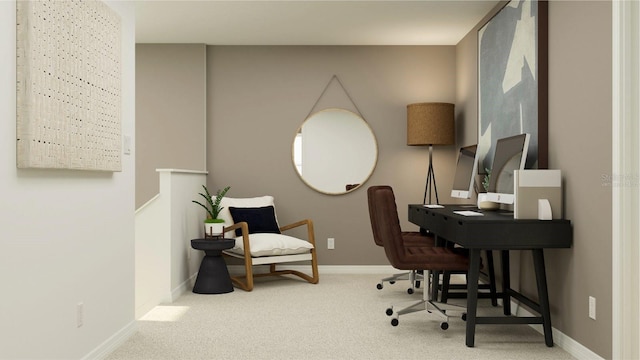 office with carpet floors