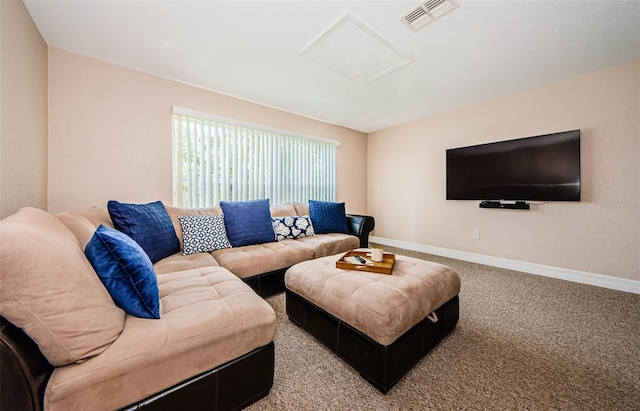 view of carpeted living room