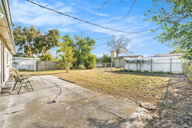 view of yard with a patio