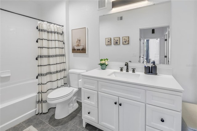 4221 W Spruce St Unit 1325, Tampa, FL 33607 - full bathroom featuring vanity, shower / bath combination with curtain, and toilet