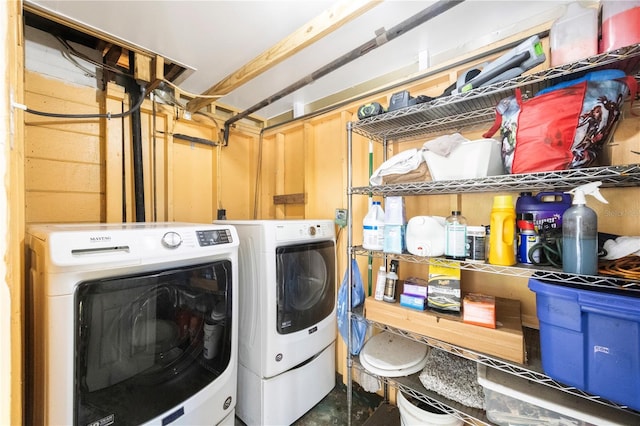 washroom featuring separate washer and dryer