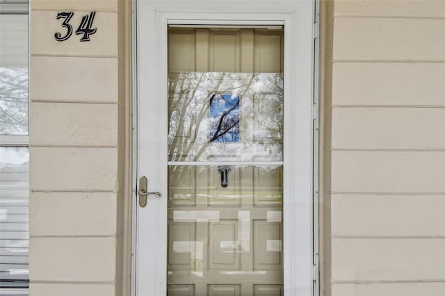view of doorway to property