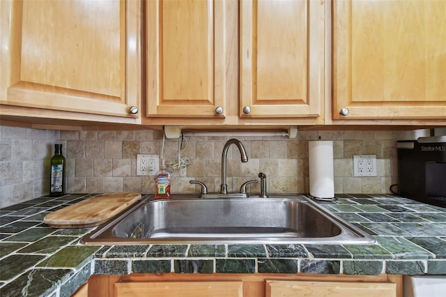 kitchen with sink and backsplash