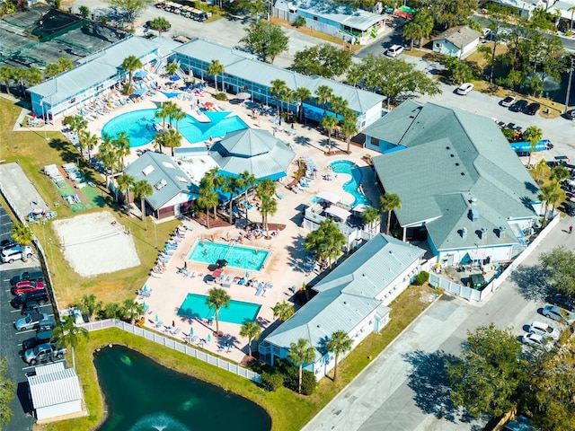 1849 Abrico Dr Unit 4, Lutz, FL 33558 - aerial view of a pool area