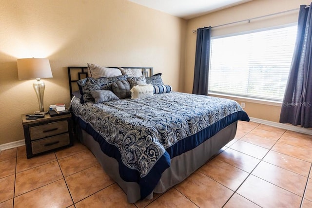 view of tiled bedroom