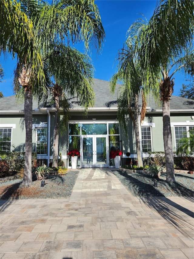 view of front of home featuring french doors