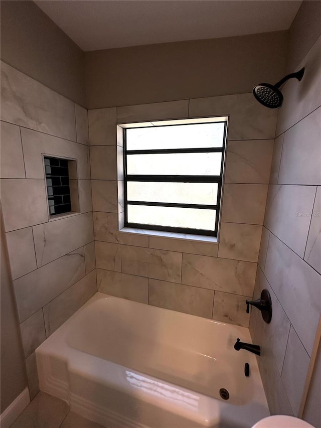 full bathroom featuring  shower combination