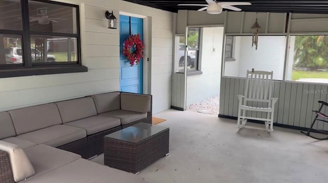 view of sunroom