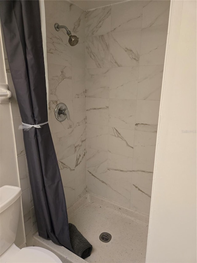4915 Bay St NE Unit 322, Saint Petersburg, FL 33703 - full bathroom featuring toilet and tiled shower
