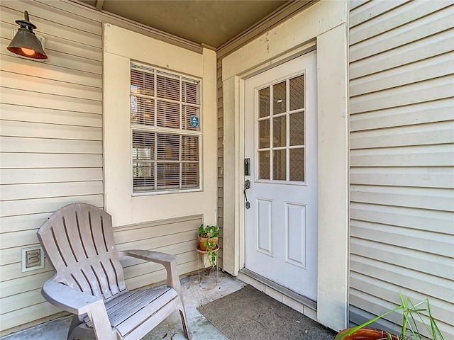 view of doorway to property