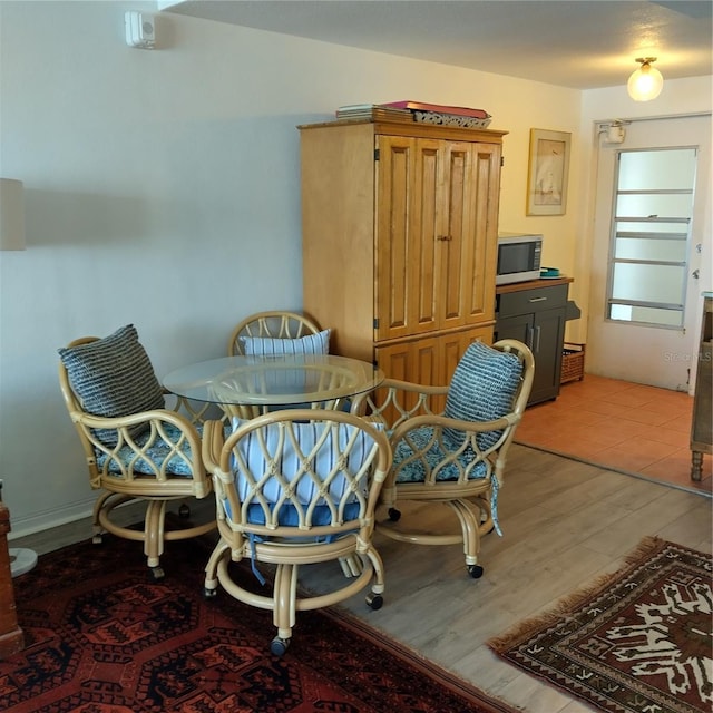 sitting room featuring light wood-type flooring