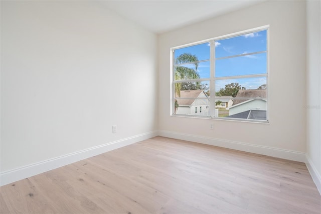 empty room featuring light hardwood / wood-style floors