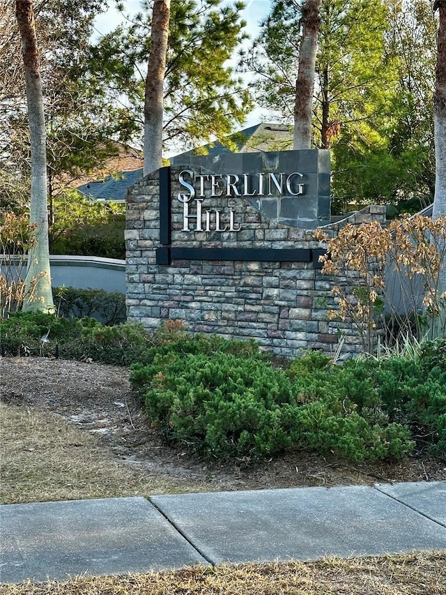 view of community sign