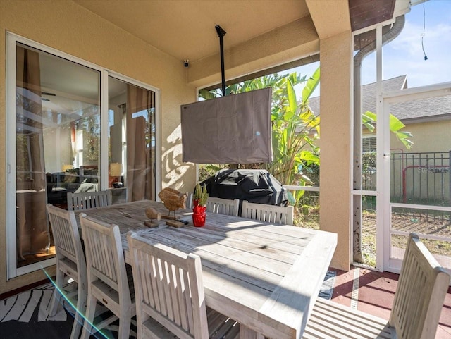 view of sunroom