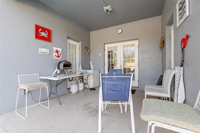 view of patio / terrace featuring french doors