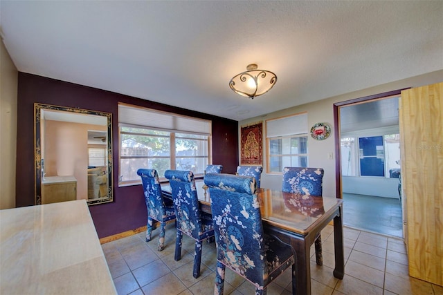 view of tiled dining space