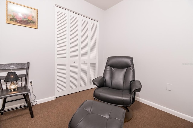 sitting room with carpet