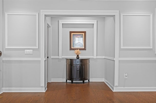 interior details featuring hardwood / wood-style flooring