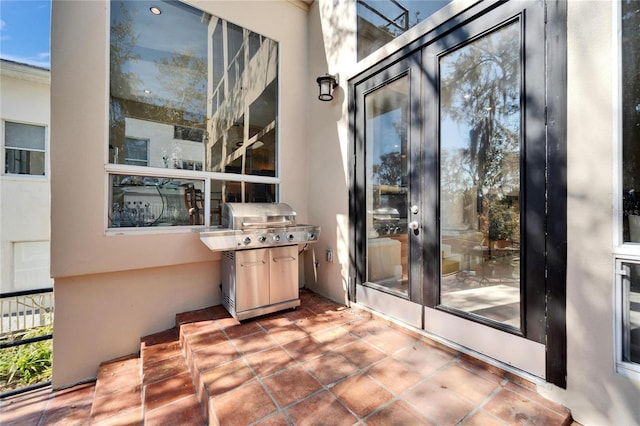 view of patio featuring area for grilling