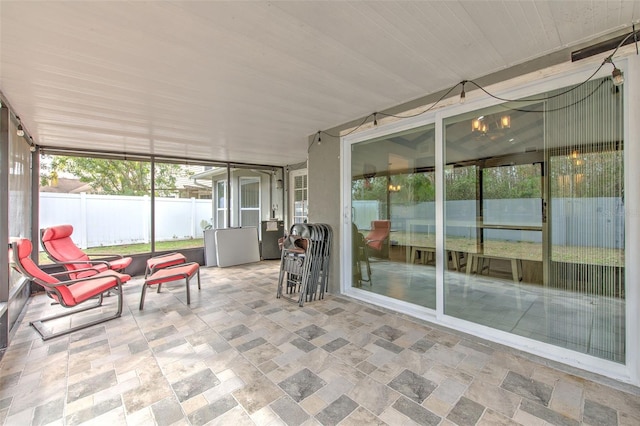 view of sunroom