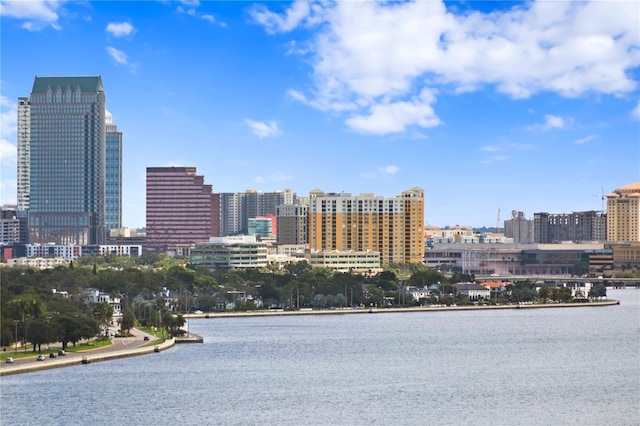 city view featuring a water view