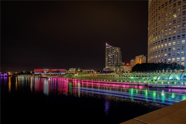 view of city with a water view