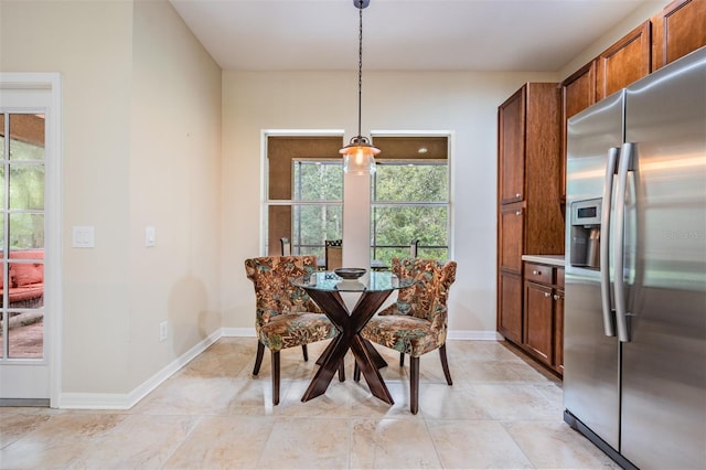 view of dining area