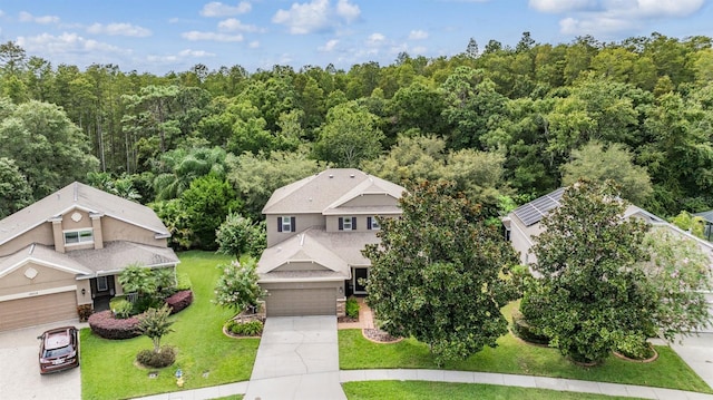 19308 Sunset Bay Dr, Land O Lakes, FL 34638 - view from above of property featuring a forest