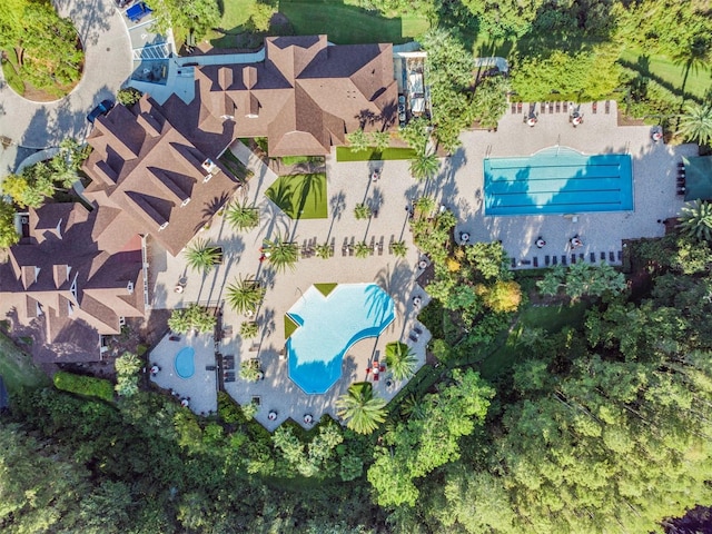 19308 Sunset Bay Dr, Land O Lakes, FL 34638 - drone / aerial view of a pool