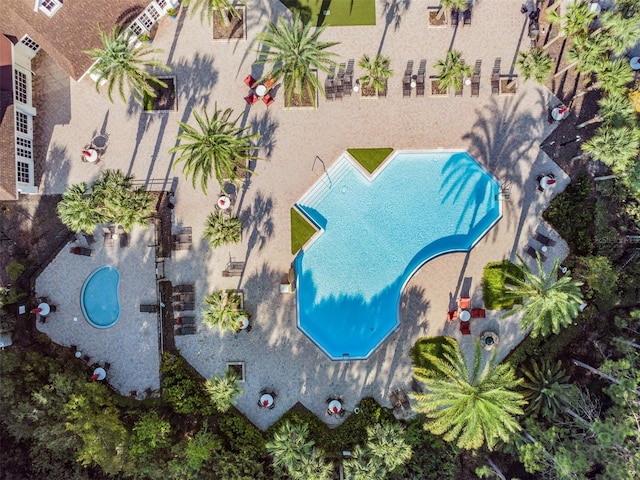 19308 Sunset Bay Dr, Land O Lakes, FL 34638 - bird's eye view of a pool