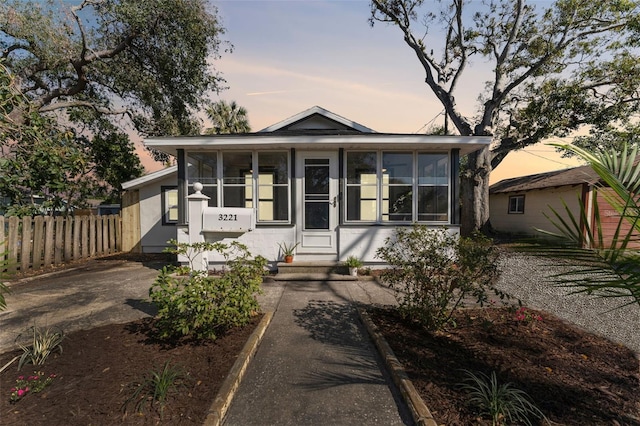 view of bungalow-style house